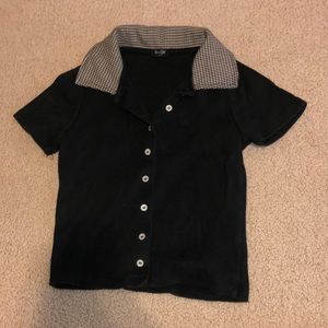 brandy melville button up collard tee